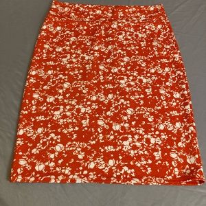 2xl Orange and White LuLaRoe Skirt NWOT